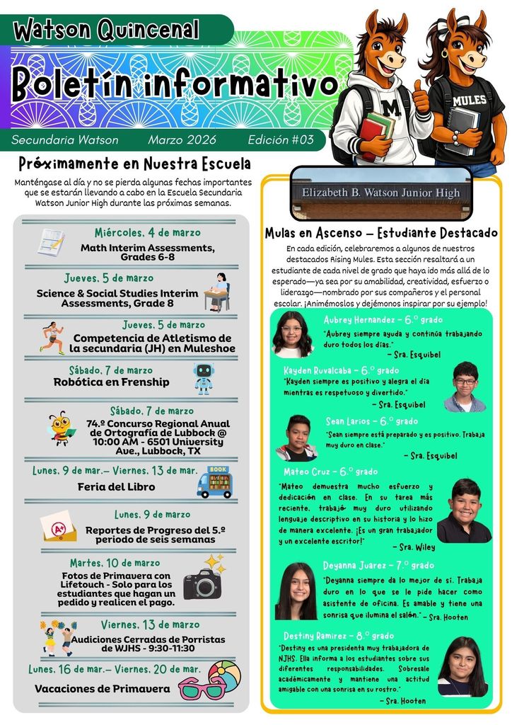 26.03.04 - Watson Bi-Weekly Newsletter - Mar. 2026 - Issue #03 - Bilingual - Page 2