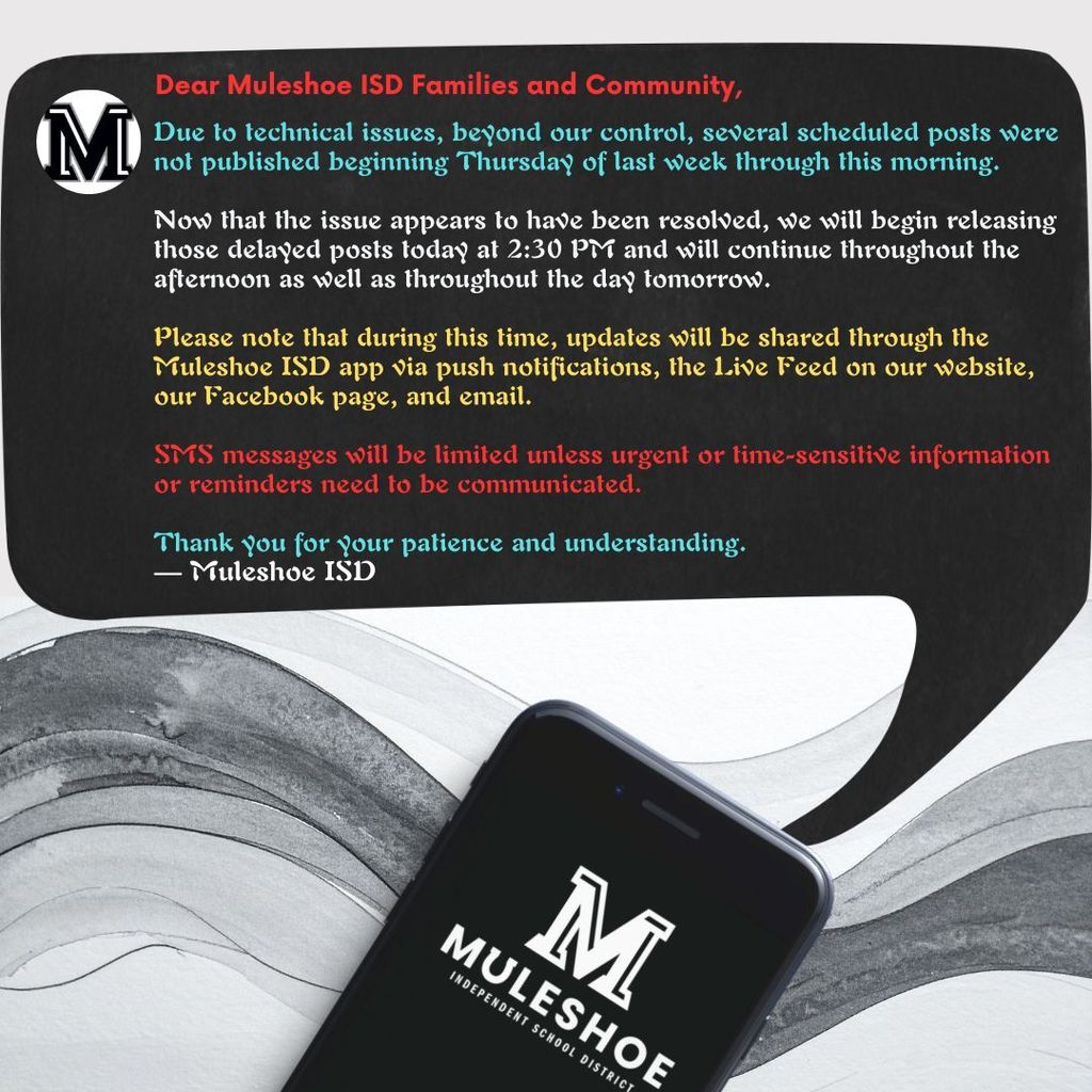 26.03.04 - MISD - Tech Issues - Delayed Posts Announcement - ENGLISH - JPG