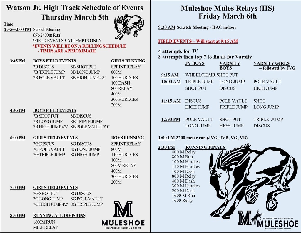 26.03.05-06 - Mules Relay Schedule - 2025-26 - Vers. 2.0