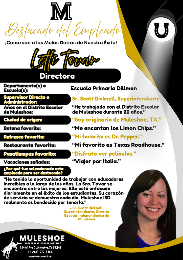 26.03.06 - MISD Employee Spotlight - Letti Tovar - Spanish