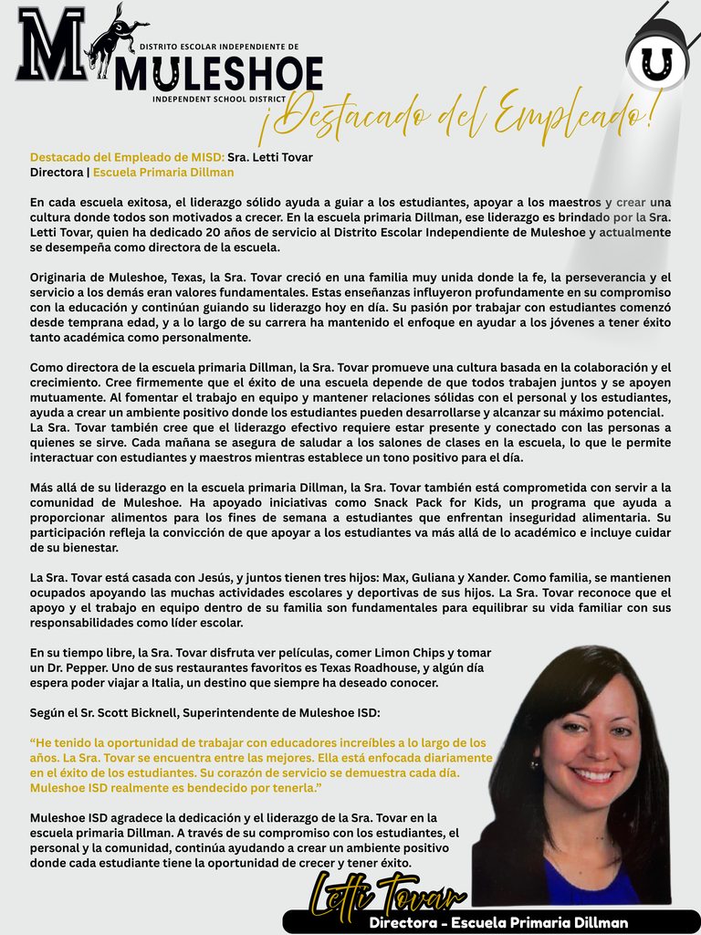 26.03.06 - Employee Spotlight - Letti Tovar - Bilingual Article - Pg. 2
