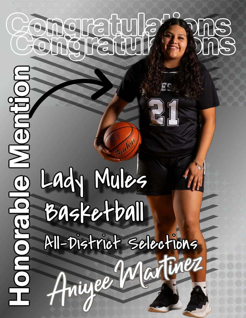 26.03.13 - MHS - Lady Mules Basketball - All-District - Martinez, Aniyee