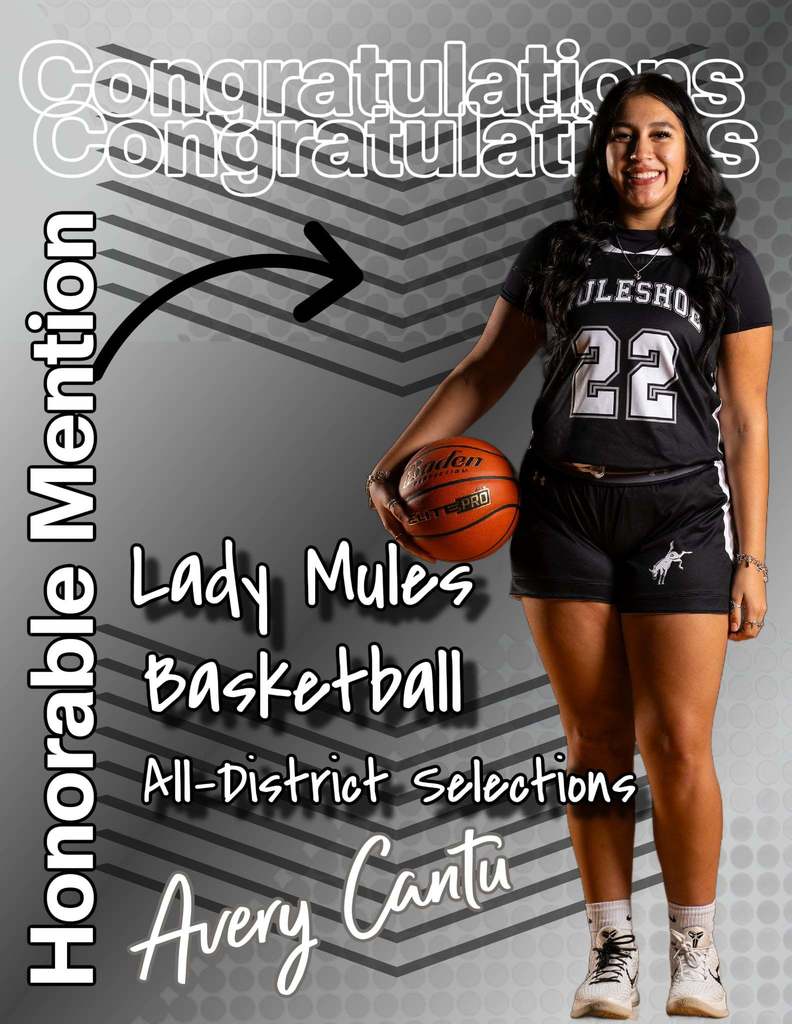 26.03.13 - MHS - Lady Mules Basketball - All-District - Cantu, Avery