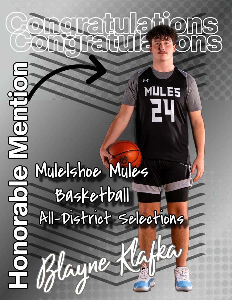 26.03.13 - MHS - Mules Basketball - All-District - Klafka, Blayne