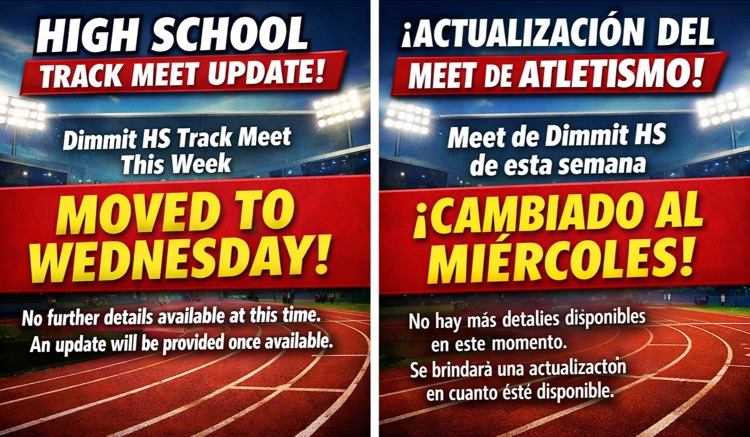 26.03.23 - MHS - Dimmit HS Track Meet Alert