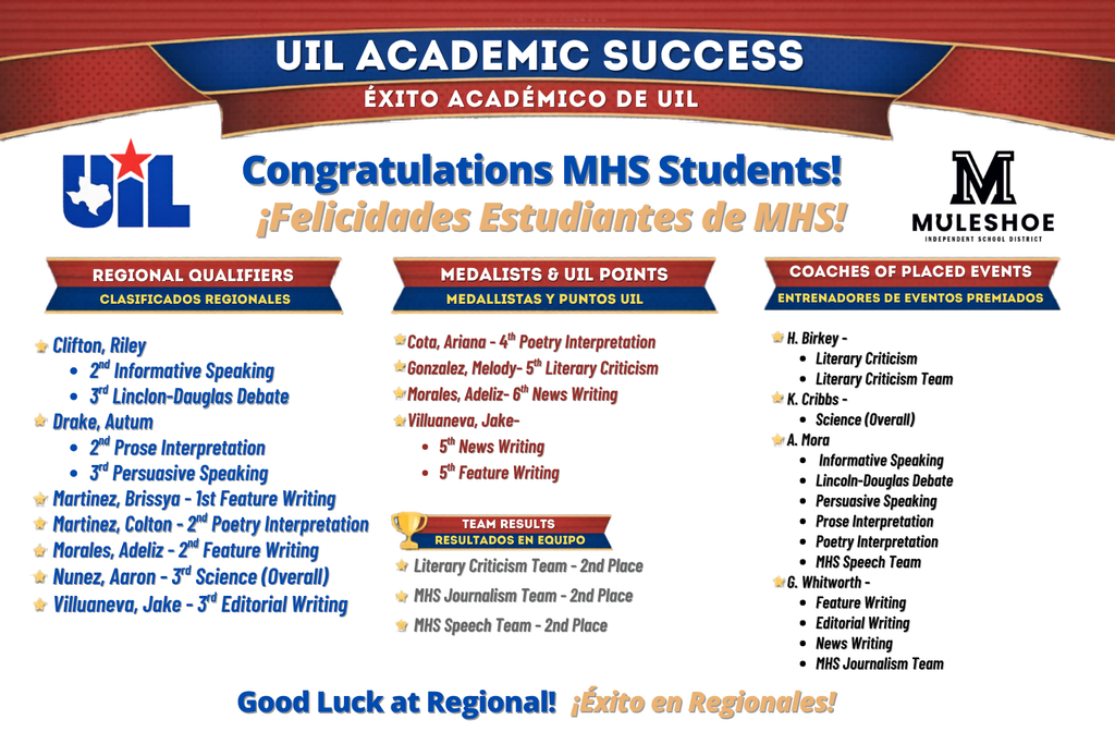 26.03.26 - MHS - UIL Academics - Bilingual List