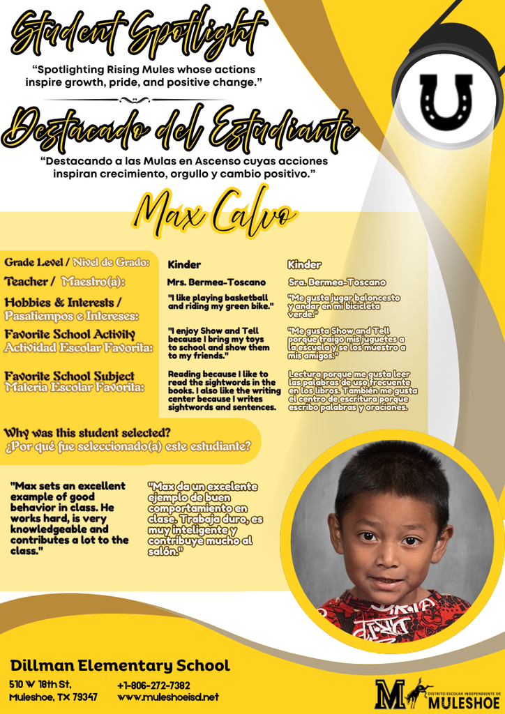 26.05.04 - Dillman Student Spotlight - Max Calvo - Kinder