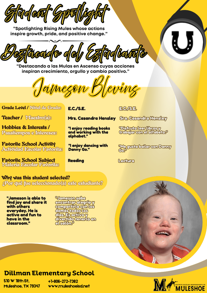 26.05.11 - Dillman - Student Spotlight - Jameson Blevins - E.C.S.E