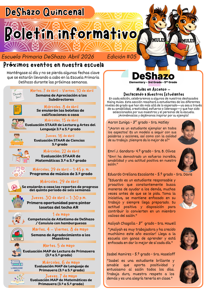 26.04.07 - DeShazo Bi-Weekly Newsletter - Apr. 2026 - Issue #05 - Bilingual - Page 3 of 4