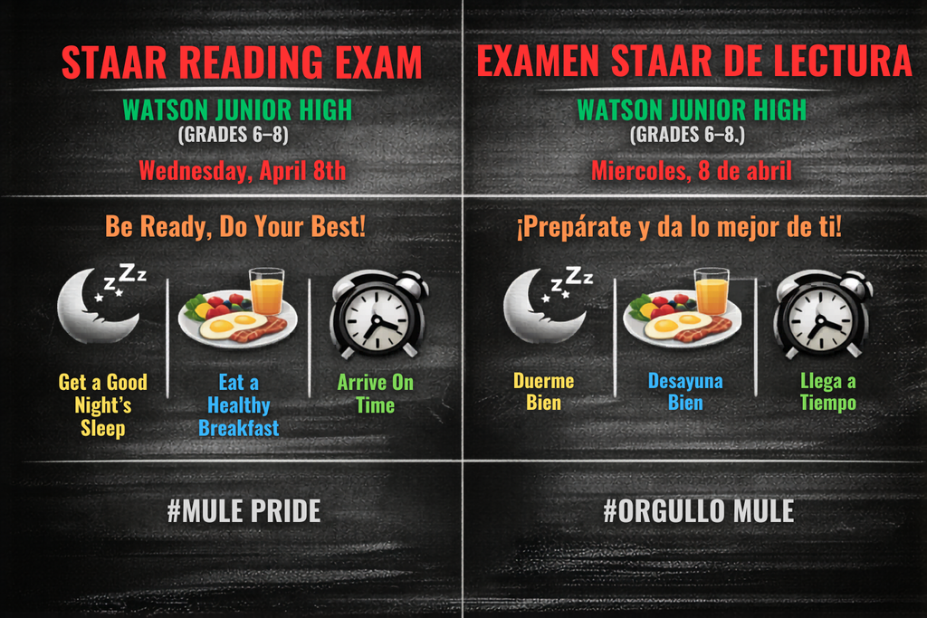 26.04.08 - WJHS - STAAR Exam - Reading