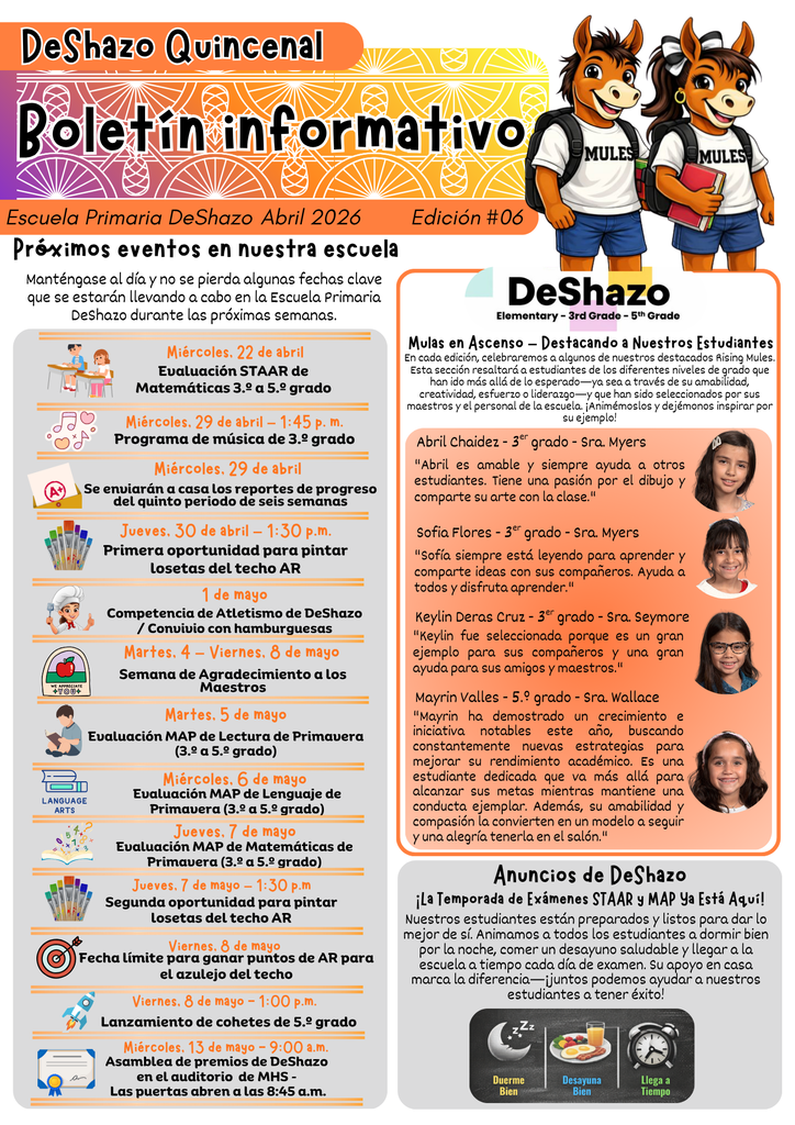 26.04.21 - DeShazo Bi-Weekly Newsletter - Apr. 2026 - Issue #06 - Bilingual - Page 2 of 4
