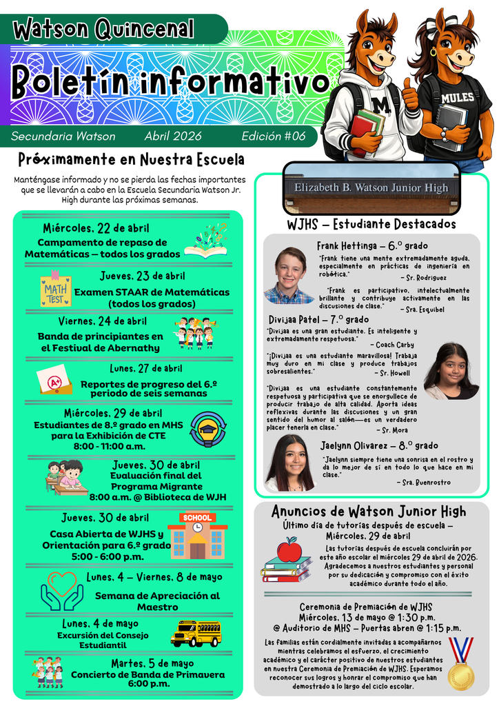26.04.22 - WJHS Bi-Weekly Newsletter -  Issue #06 - Bilingual - Apr. 2026 - Page 2 of 4