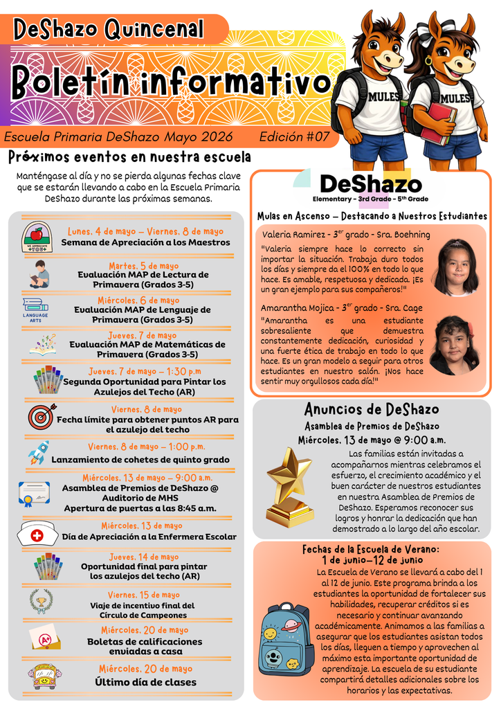 26.05.05 - DeShazo Bi-Weekly Newsletter - May 2026 - Issue #07 - Bilingual - Page 2 of 4