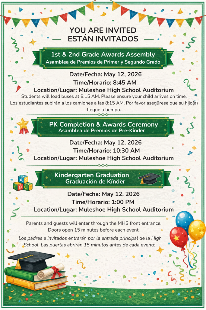 26.03.30 - Dillman - Awards Assembly & Celebrations Invitation - Bilingual