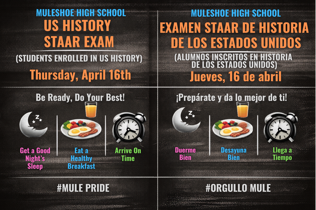 26.04.16 - MHS - STAAR Exam - US History