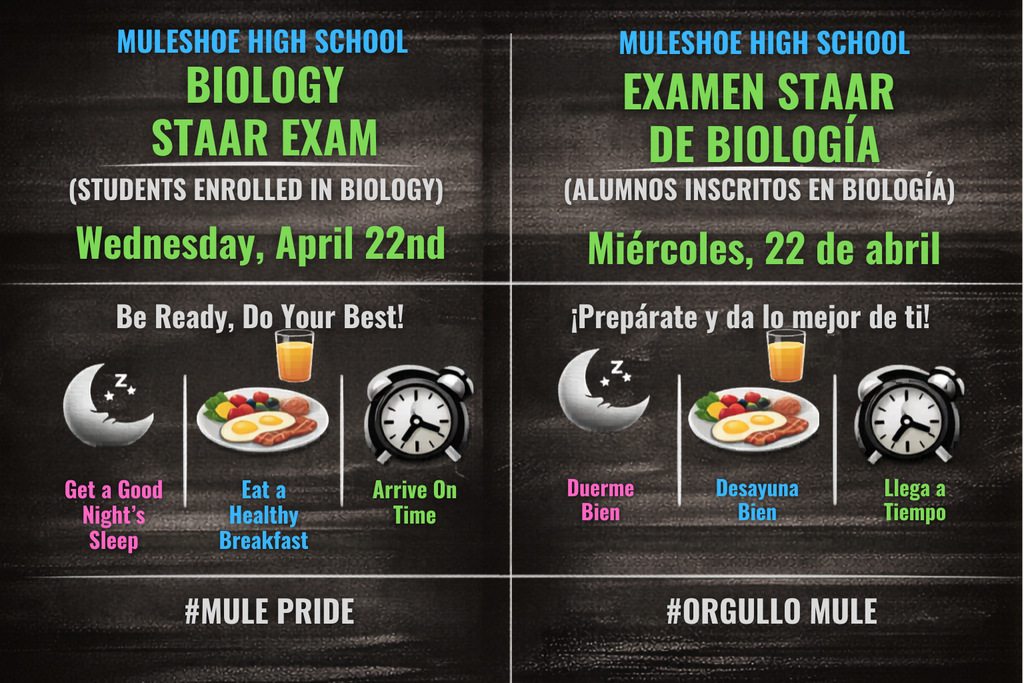 26.04.22 - MHS - STAAR Exam - Biology