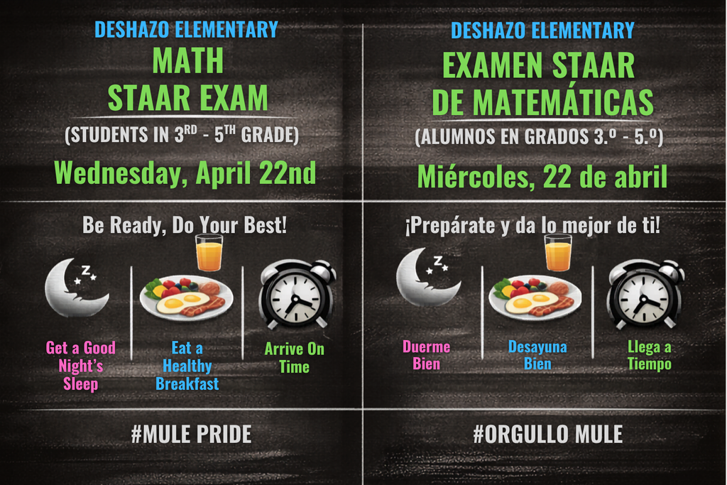26.04.22 - DeShazo - STAAR Exam - Math