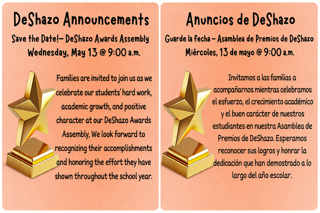 26.05.13 - DeShazo - Awards Assembly Invite