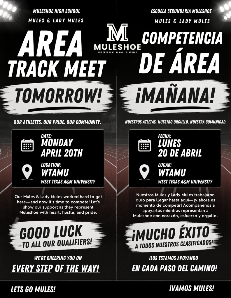 26.04.20 - MHS - District Track Meet - Area Qualifieres - Reminder