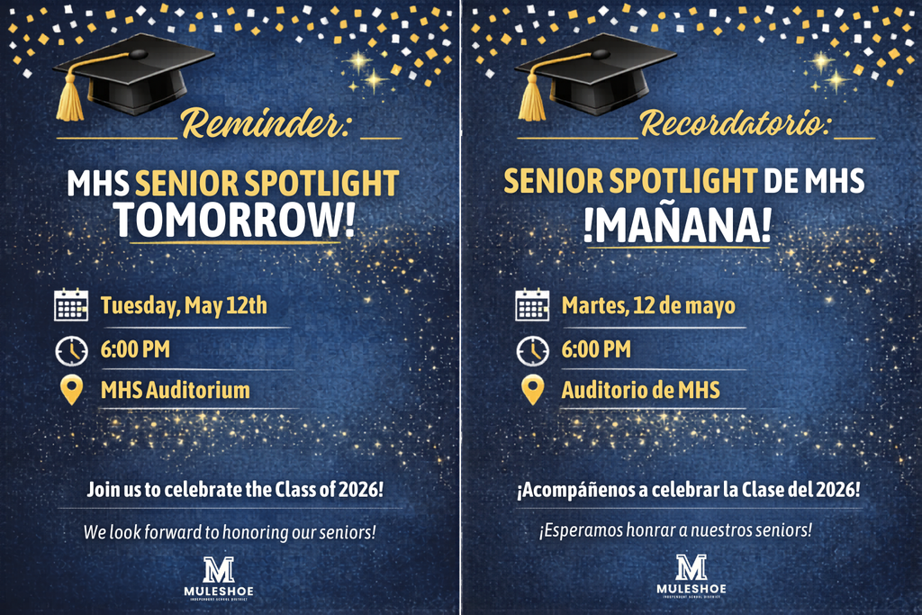 26.05.12 - MHS - Senior Spotlight - Reminder
