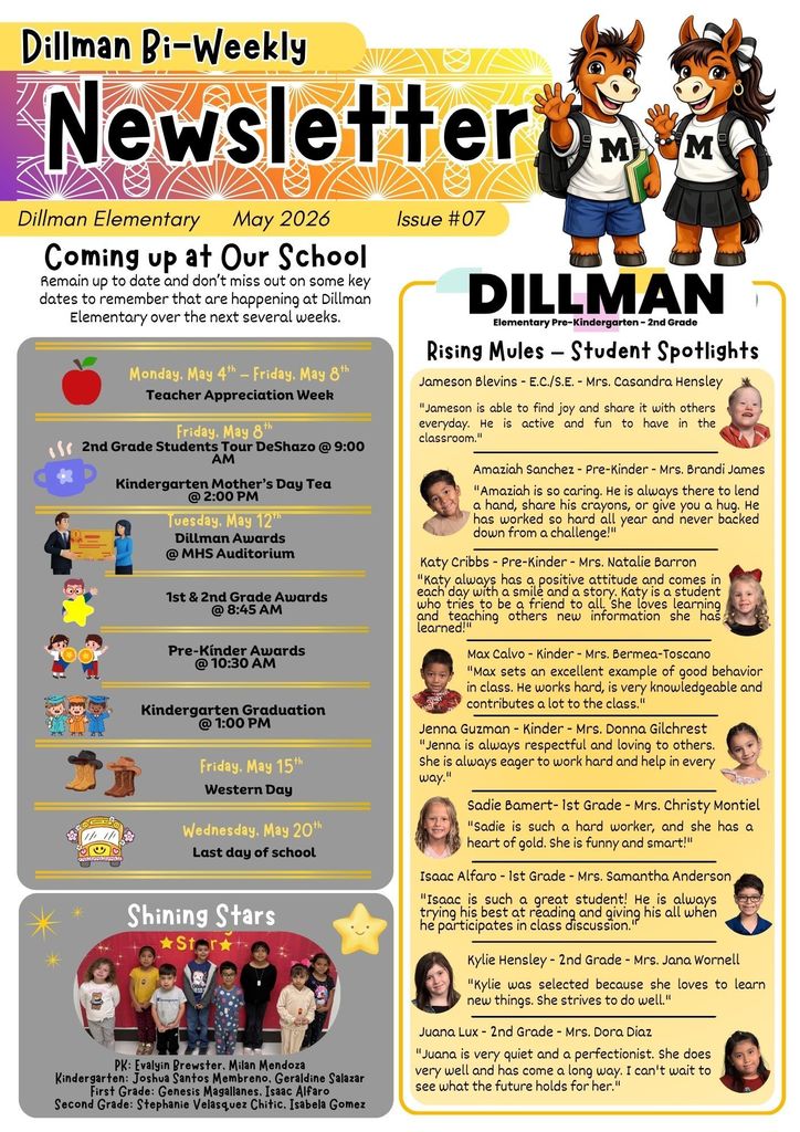 26.05.04 - Dillman Bi-Weekly Newsletter - Issue #07 - Bilingual - Pg 1 of 4