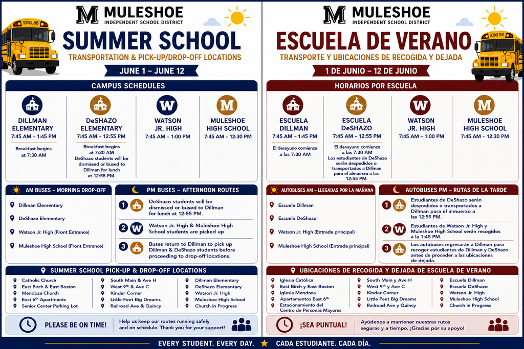26.05.31 - MISD - Summer School Bus Routes