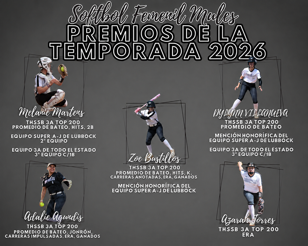 26.07.08 - Lady Mules Softball Post Season Graphic (Spanish)