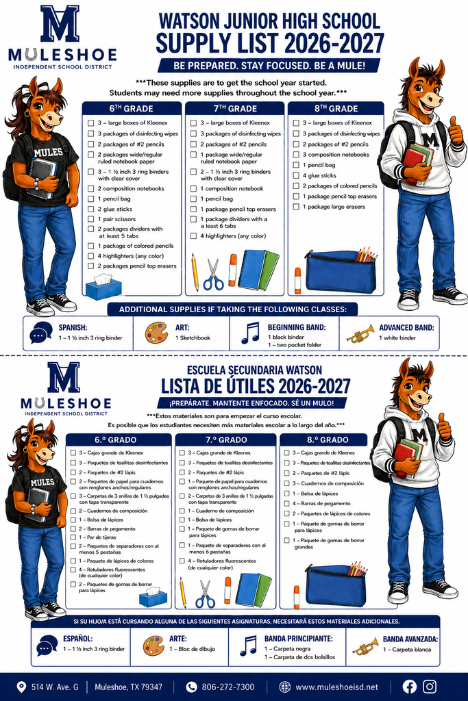 26.08.07 - WJH School Supply List 26-27