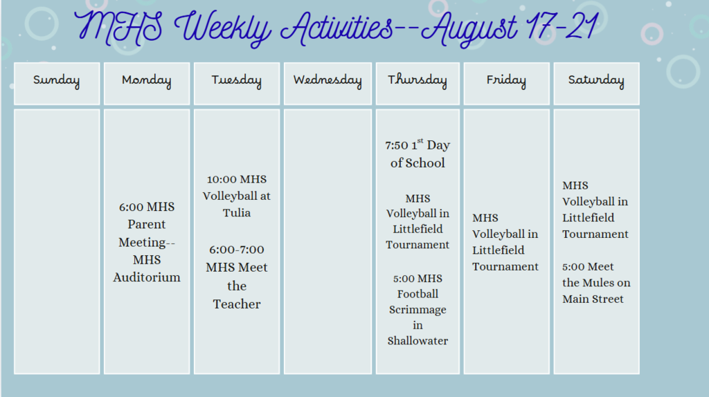 26.08.17 - MHS Weekly Activities (English)