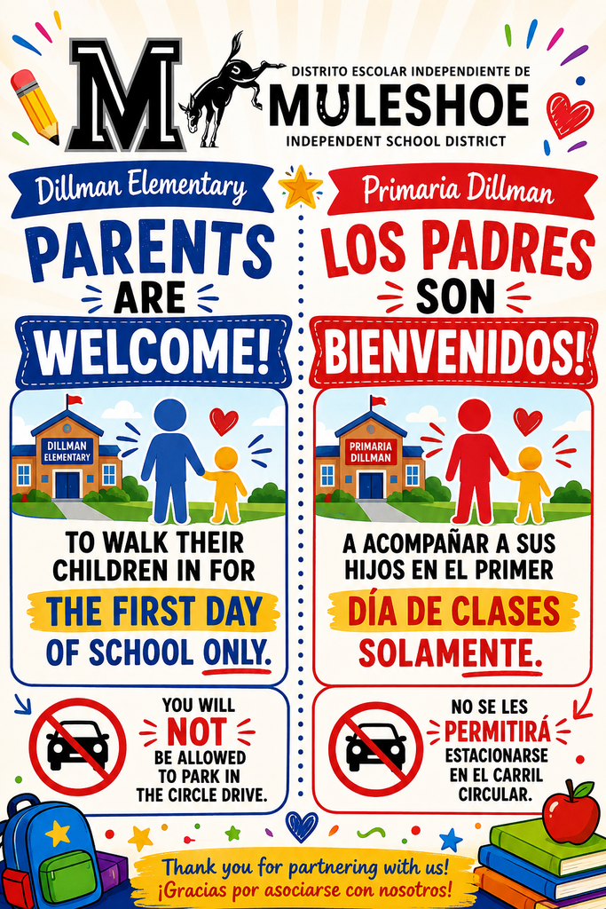26.08.19 - Dillman Elementary First day Back (Bilingual Graphic)