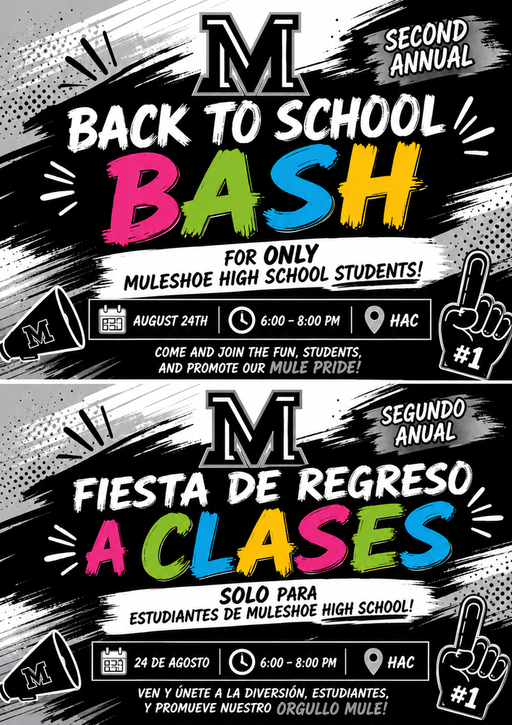 26.08.24 - Back to School Bash MHS Only (Bilingual Graphic)