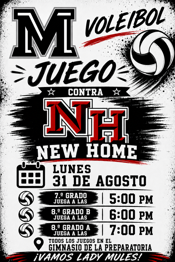 26.08.31 - JH Game day VS New Home (Spanish)