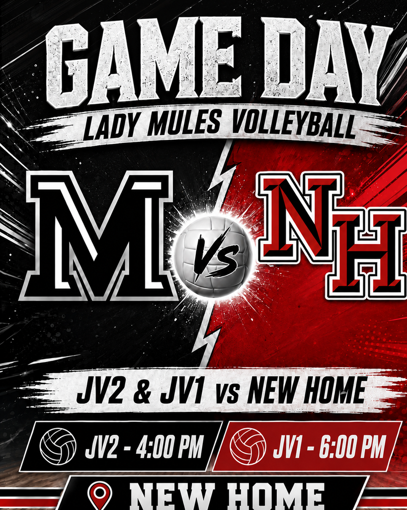 26.09.01 - Game day graphic Lady Mules VS New Home (English)