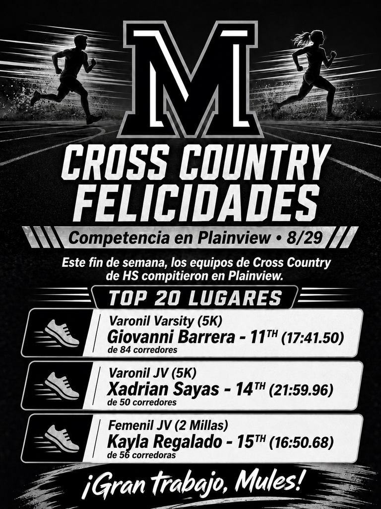 26.09.01 - Cross Country Plainview Meet (Spanish)