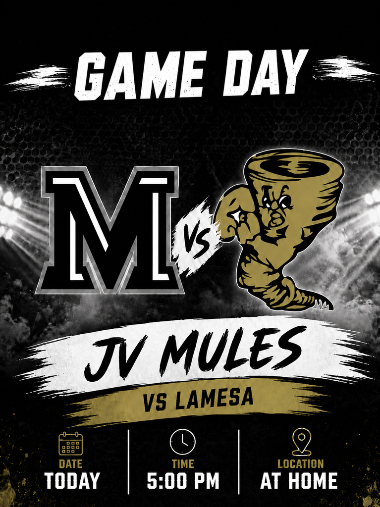 26.09.02 - Game day graphic JV Mules VS Lamesa (English)