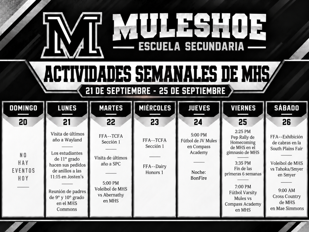 26.09.21 - MHS Weekly Act. 09/20-09/26 (Spanish)