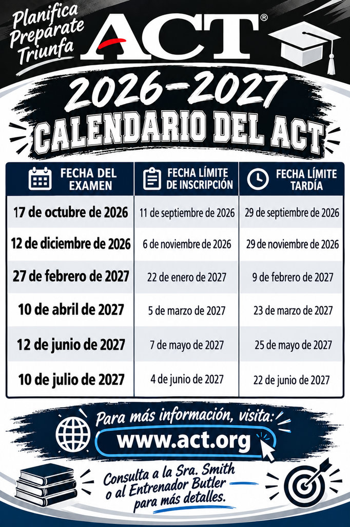26.09.24 - ACT Schedule (Spanish)