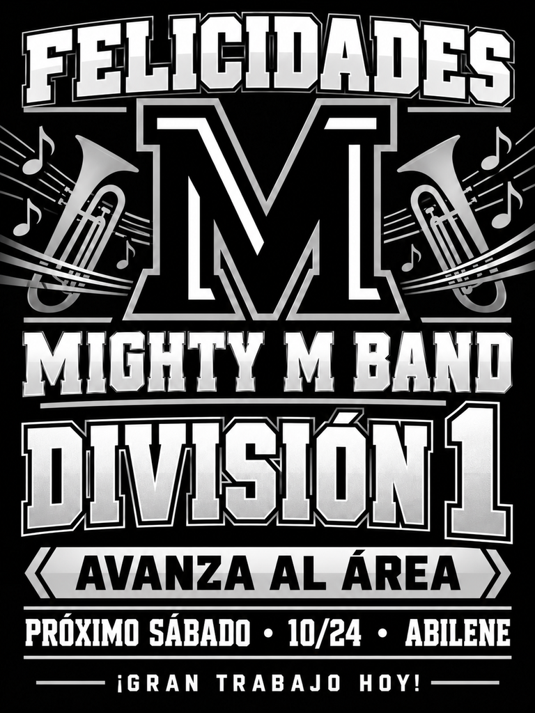 26.10.17 - Congrats post Mighty M Band (Spanish)