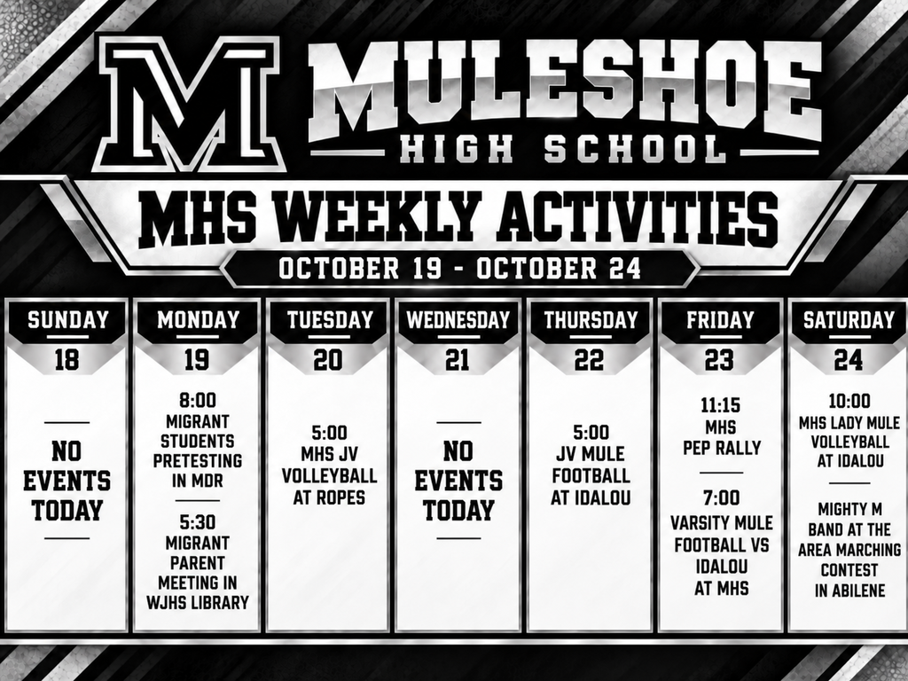 26.10.19 - MHS Weekly Activities Oct. 19-24 (English)