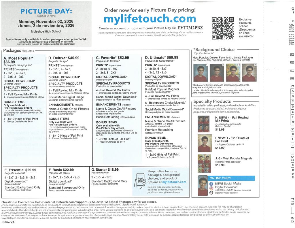 26.10.28 - Picture day Flyer