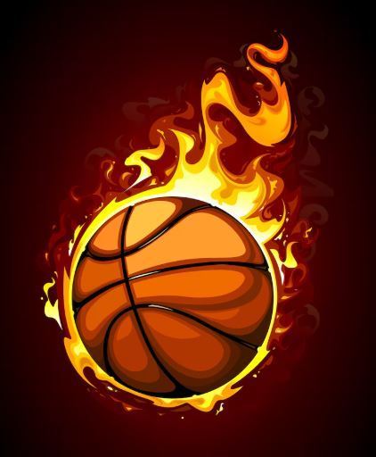 Flaming Basketball