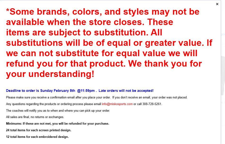 District T-Shirt Information