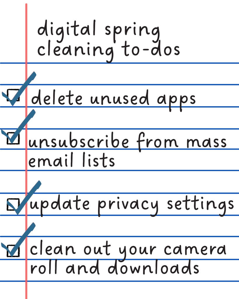 digital spring cleaning to-dos