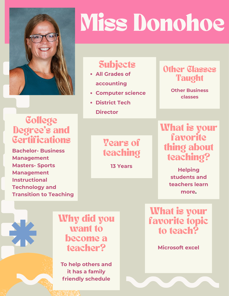 Miss Donohoe flyer