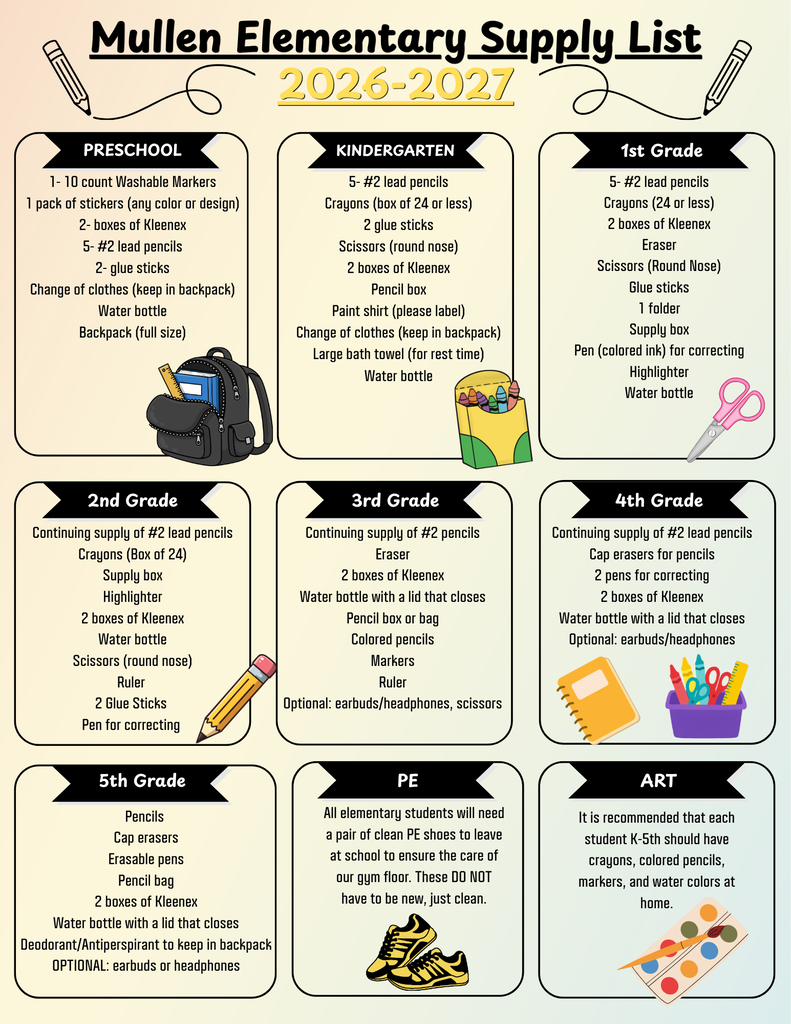 26-27 Supply List
