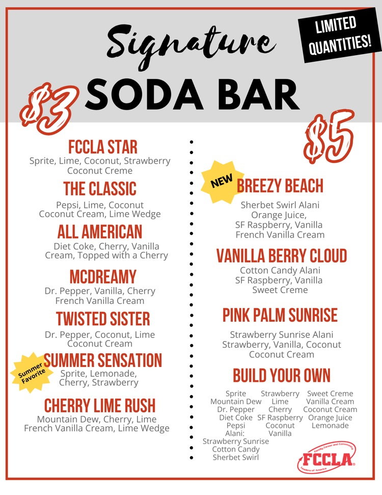 soda Menu