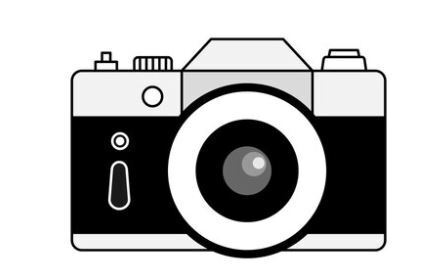 Black and White Image of Camera