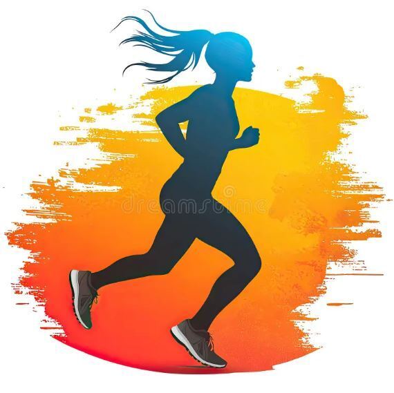 Colorful Girl Runner