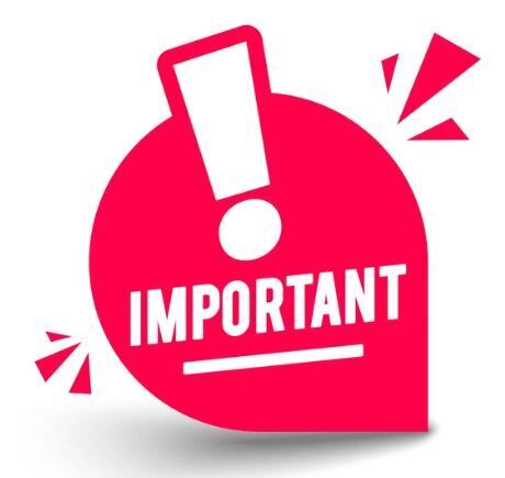 Red & White Important Sign