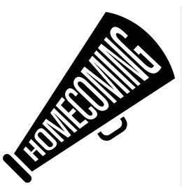 Black and White Homecoming Megaphone